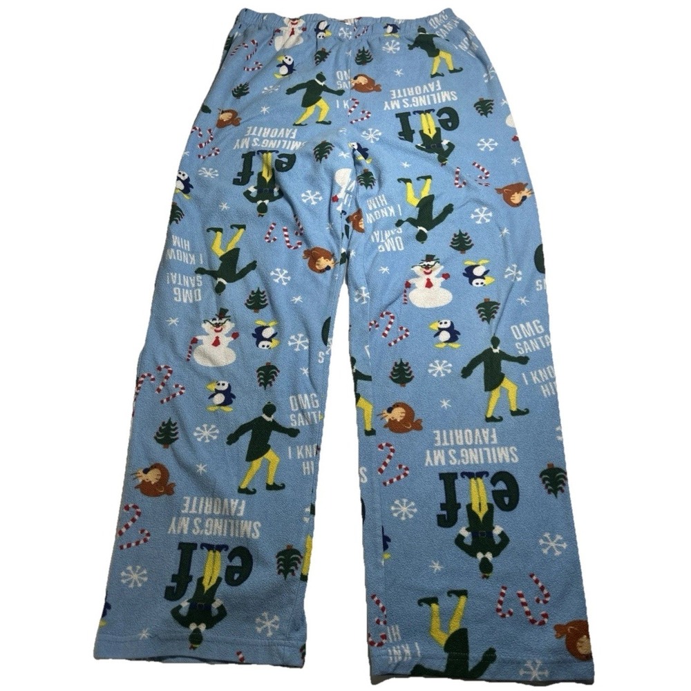 Women's Walmart Fleece Santa Elf Christmas Pj Pajama Pants(219)